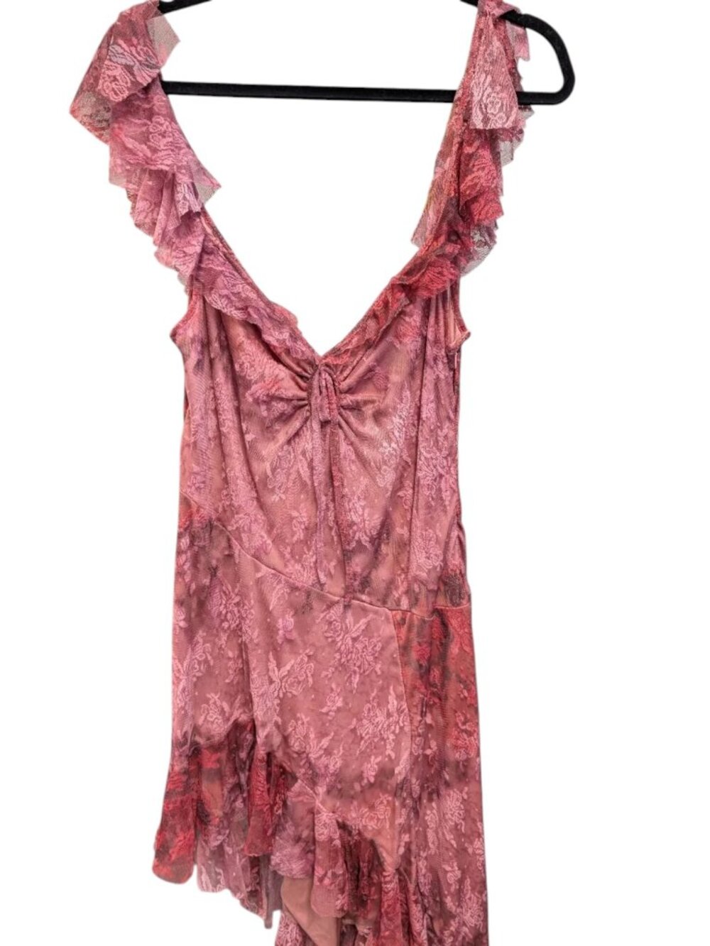 Urban Outfitters Hyacinth Lace Spliced Midi Dress Pink | Size XL - Picture 3 of 5